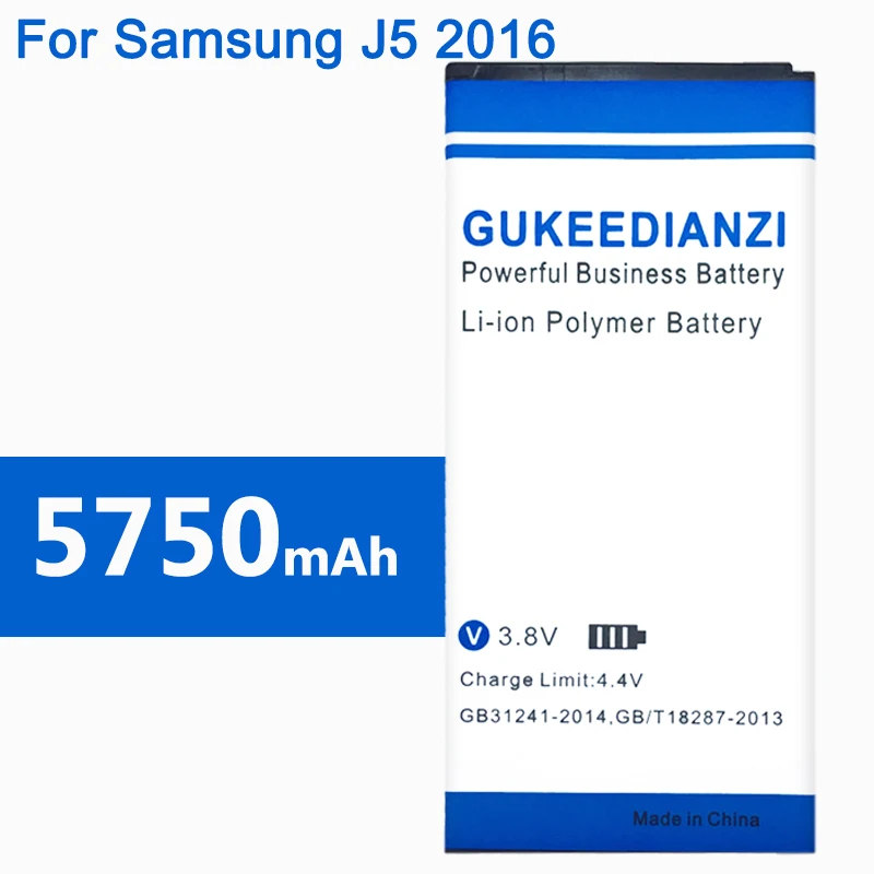 Аккумулятор большой емкости для Samsung Galaxy 2016 5750 мАч Сменный аккумулятор телефонов