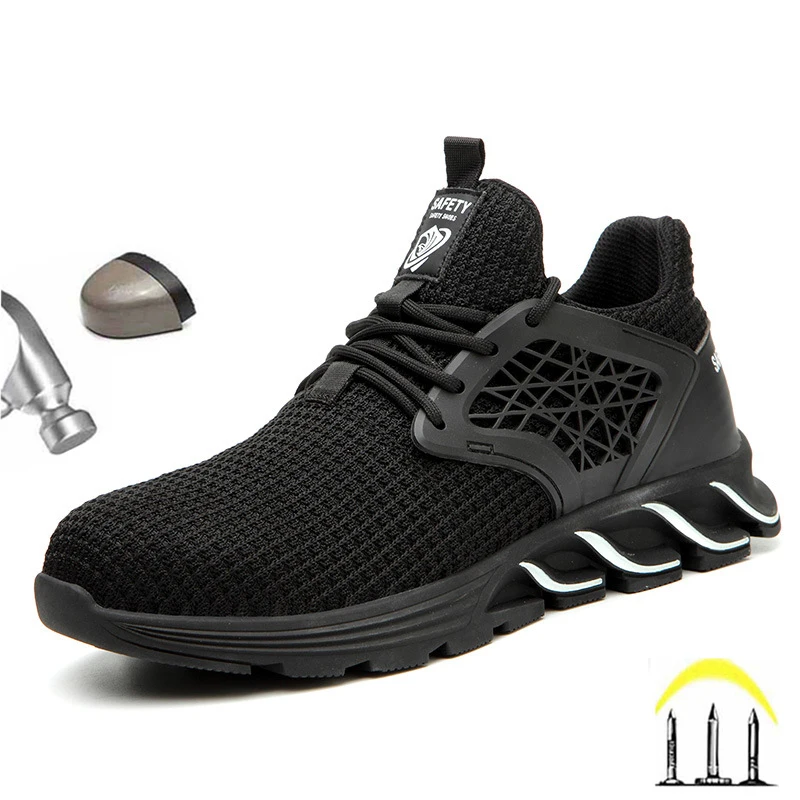 Men Work Shoes Lightweight &amp Safety Boots Indestructible Sneakers Male Adult Footwear Man | Обувь