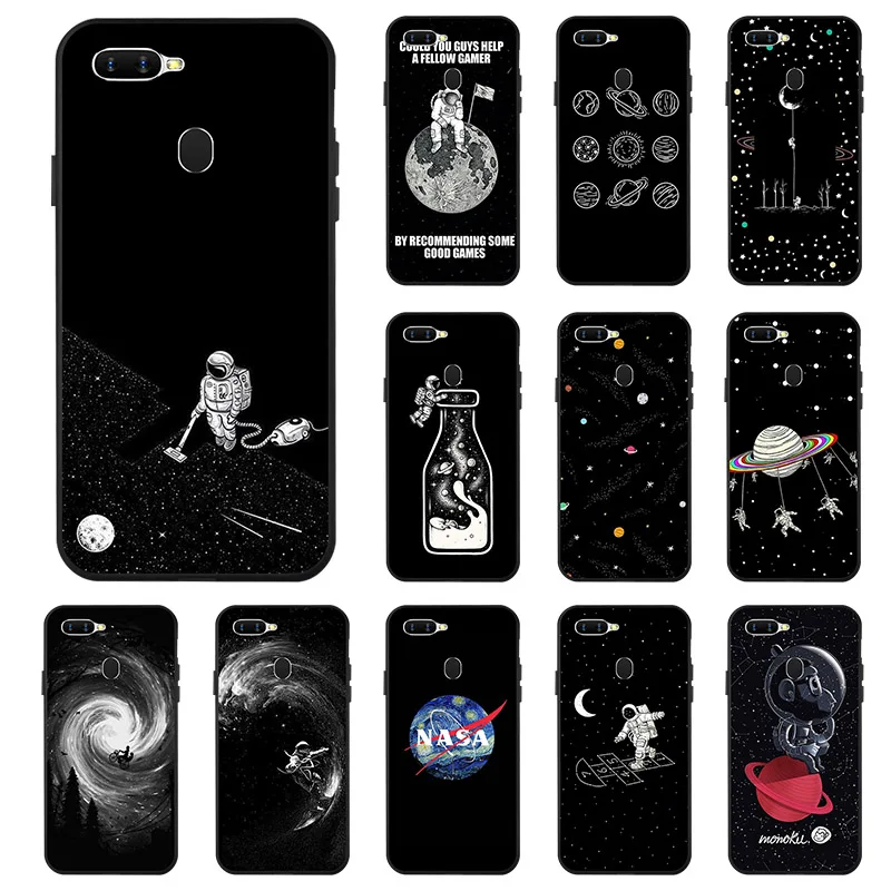 

Case For OPPO A7 A5S Case Soft Silicone Black TPU Back Cover For OPPO A7 Cover Fundas Coque