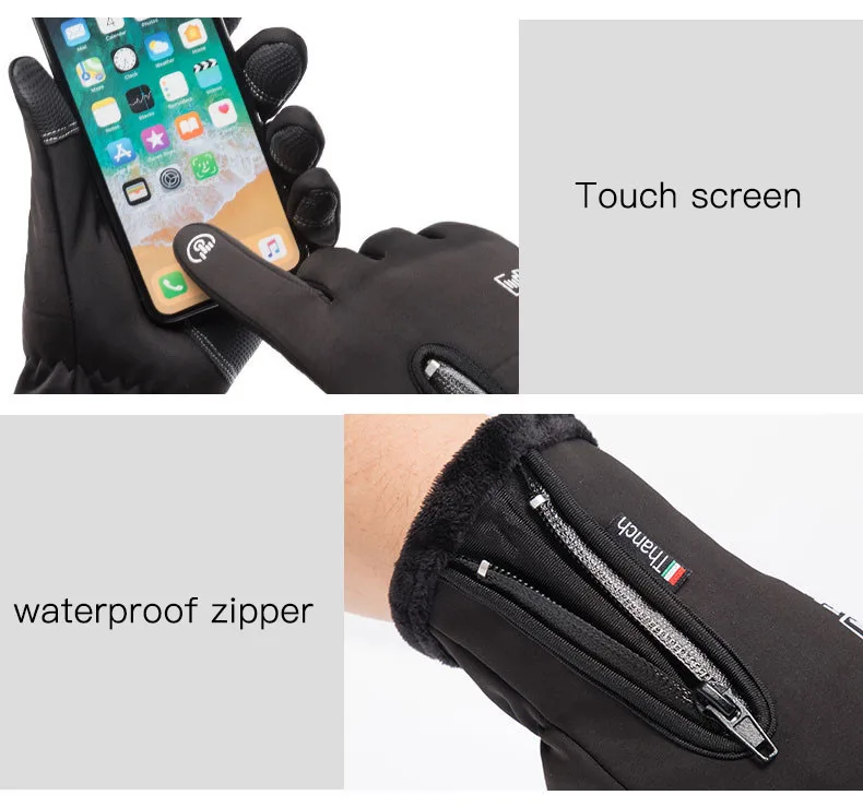 Профессиональные зимние перчатки ветрозащитный для велоспорта с сенсорным экраном теплые велосипедные перчатки на полный палец противоскользящие водонепроницаемые спортивные велосипедные перчатки