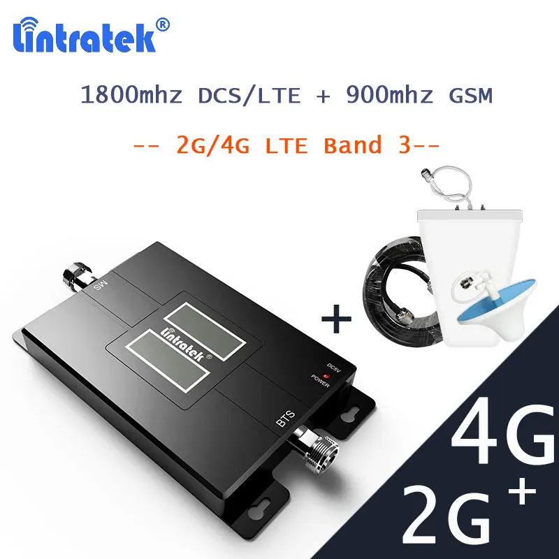 Lintratek 2G GSM 900 LTE 4G усилитель сигнала 1800 DCS Сотовой Связи Ретранслятор Мобильный