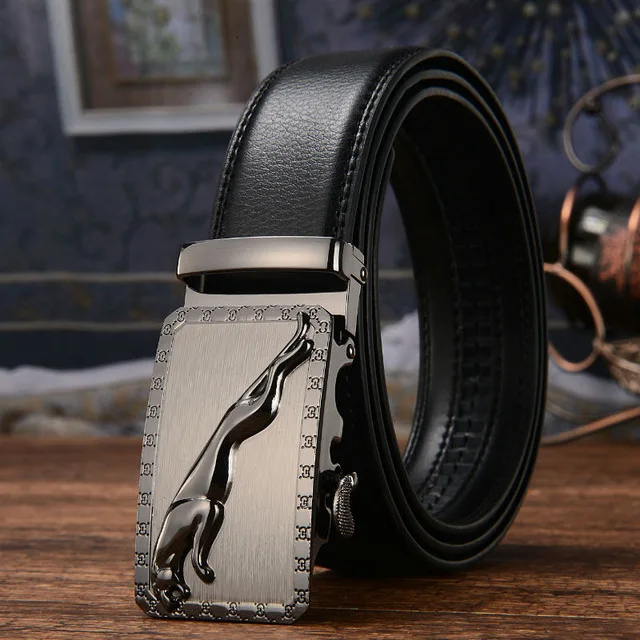 Мужской ремень из натуральной воловьей кожи с автоматической пряжкой|leather belts for
