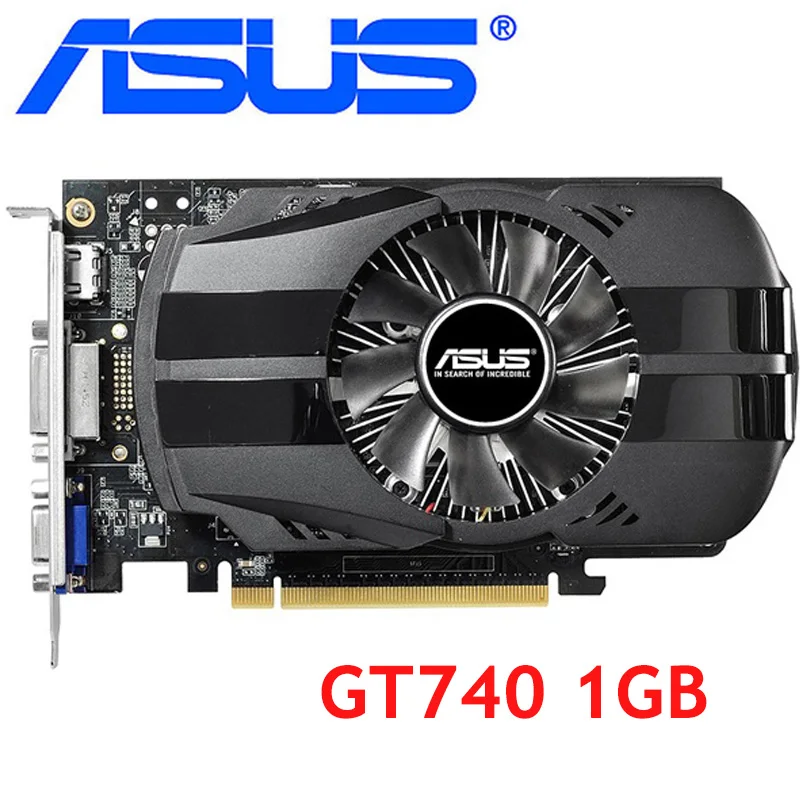Видеокарта ASUS GT740 1 ГБ 740 бит GDDR5 видеокарты для nVIDIA Geforce GT 650 Hdmi Dvi б/у VGA карты мощнее