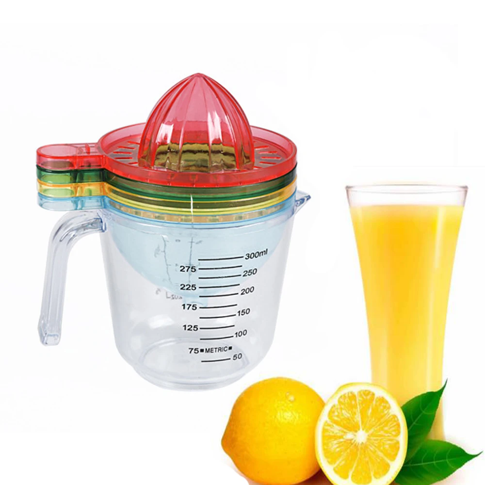 

5 in 1 Multi Plastic Manual Orange Squeezer Mini Hand Press Lemon Juicer Vegetable Grater Food Grinder Funnel Measuring Cup