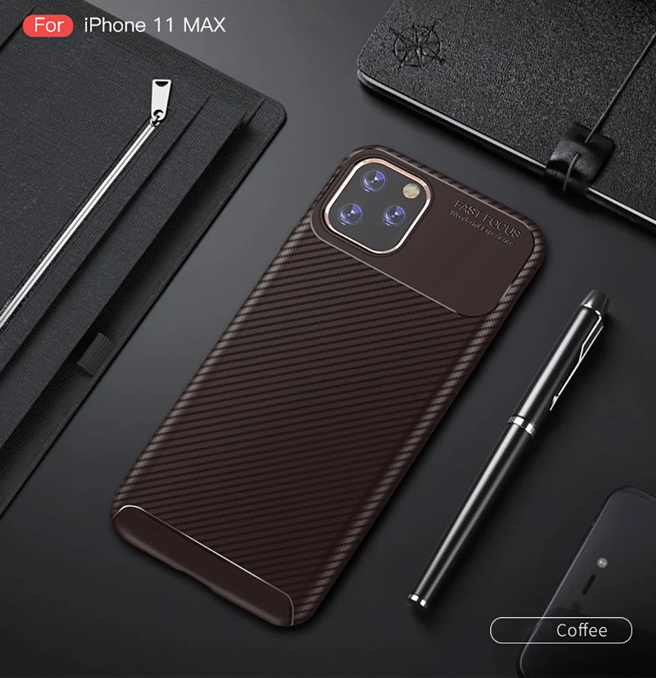 !ACCEZZ For iPhone 11 Pro Max Case 2019 New Soft TPU Business Protection Back Cases Cover Cell Phone Skid Shell Anti-fall Coque Capa (13)