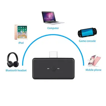 

Bluetooth 5.0 Adapter Black Audio Transmitter USB Connector For Switch TypeC Bluetooth Adapter For PC Game Console Mobile Phone