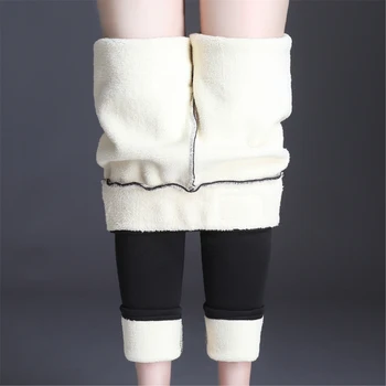 

2020 New Fashion High Waist Autumn Winter Women Thick Warm Elastic Pants Quality S-5XL Trousers Tight Type Pencil Pants