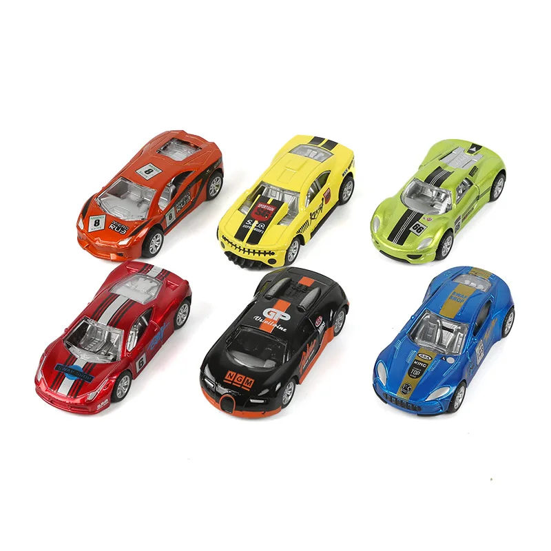 

6 Pcs Metal Suite Car Model 1: 50 Scale Simulation Pull Back Racing Alloy Diecast Vehicle Birthday Gift Toy For Children F2011