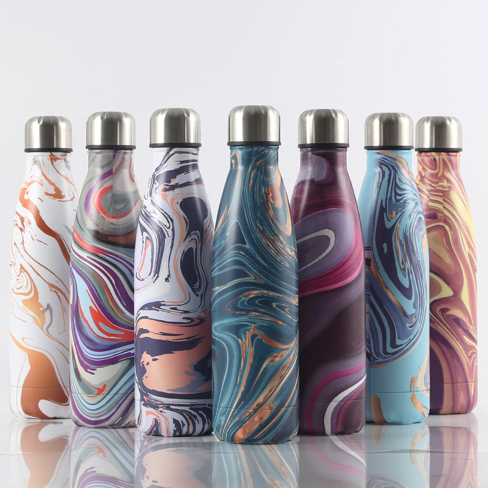 Double Wall Insulated Vacuum Flask Abstract Art Stainless Steel Water Bottle 500Ml 4 Double Wall Insulated Vacuum Flask Abstract Art Stainless Steel Water Bottle 500Ml