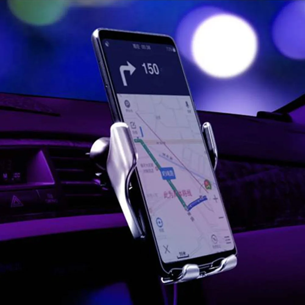 

Smart Automatic Infrared Sensor Car Phone Holder Clamping Air Vent Fast Charging Wireless Chargers Mobile Phone Bracket GVH