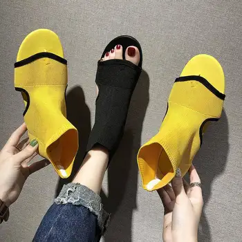 

Sandals Women 2020 New Stretch boots Sandals Women Shoes Fashion Casual Dress Sandals Shoes Woman sandalia feminina 2020