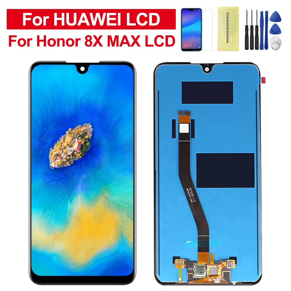 ЖК экран и дигитайзер в сборе для Huawei Honor 8X Max 7 12 дюйма черный|Экраны мобильных