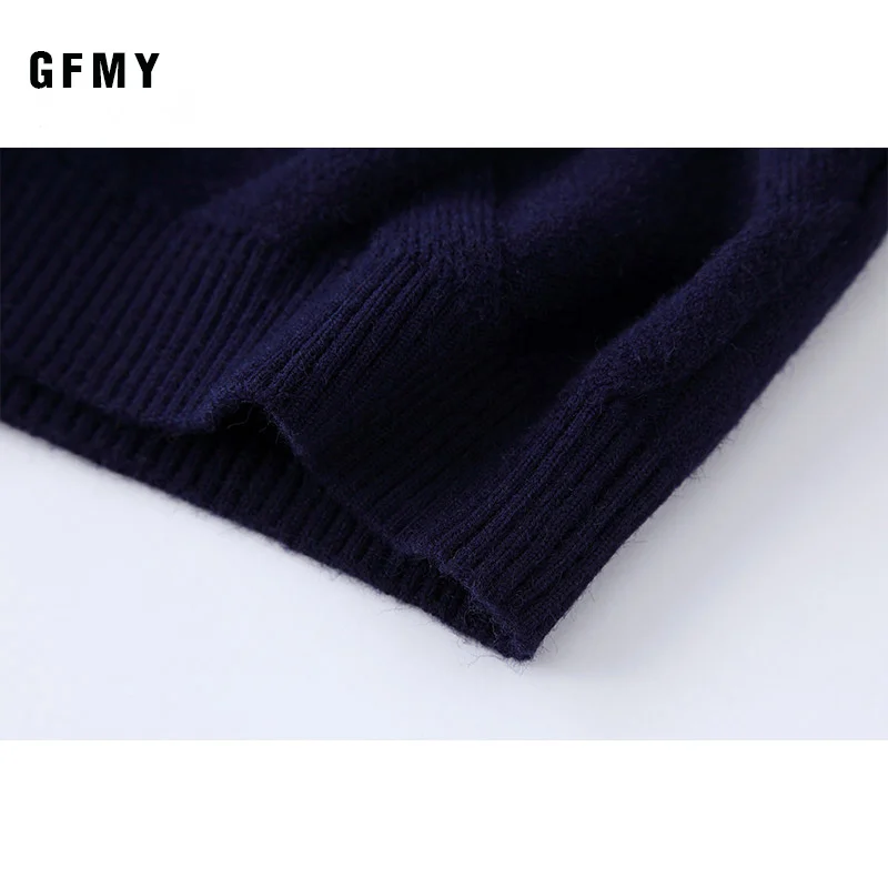 GFMY 2019 осенне зимний модный трехцветный свитер с круглым вырезом для мальчиков