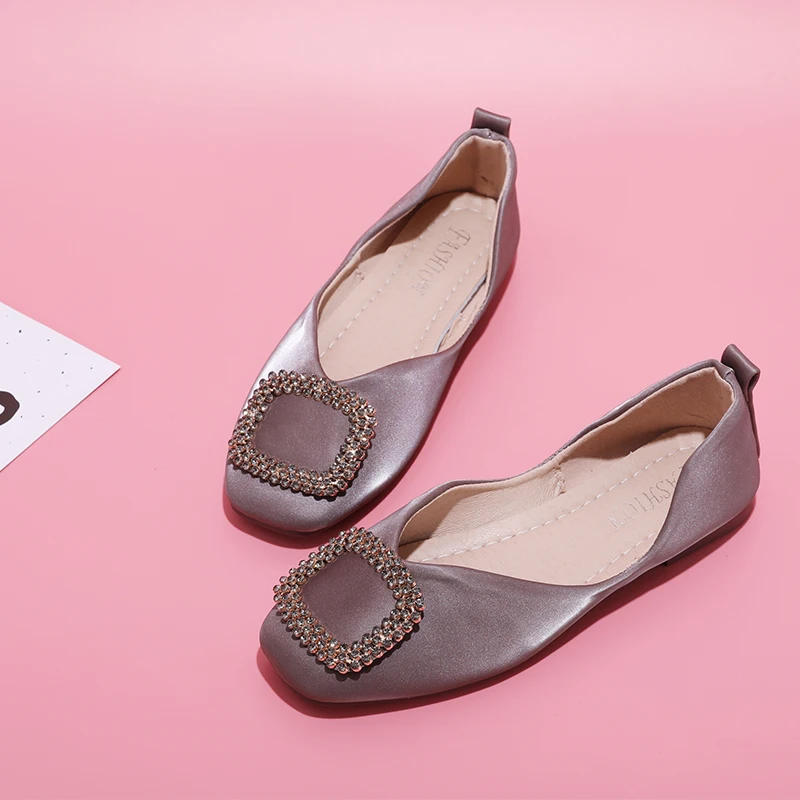 New Listing Gentle Temperament Fashion Simple Ladies Flat Shoes 2020 Spring And Autumn Square Toe Luxury Design Style W33-11 | Обувь