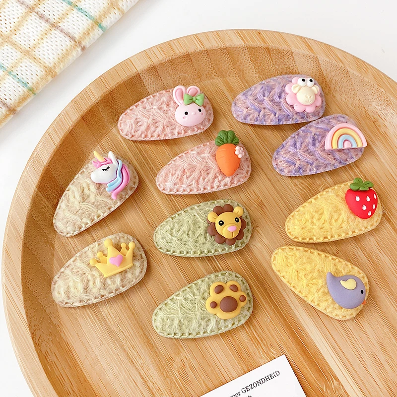 

2 Pcs/Set Children Cute Candy Nylon Cartoon Fruit Carrot Ornament Hair Clips Baby Girls Lovely Hairpins Kids Hair Accessories