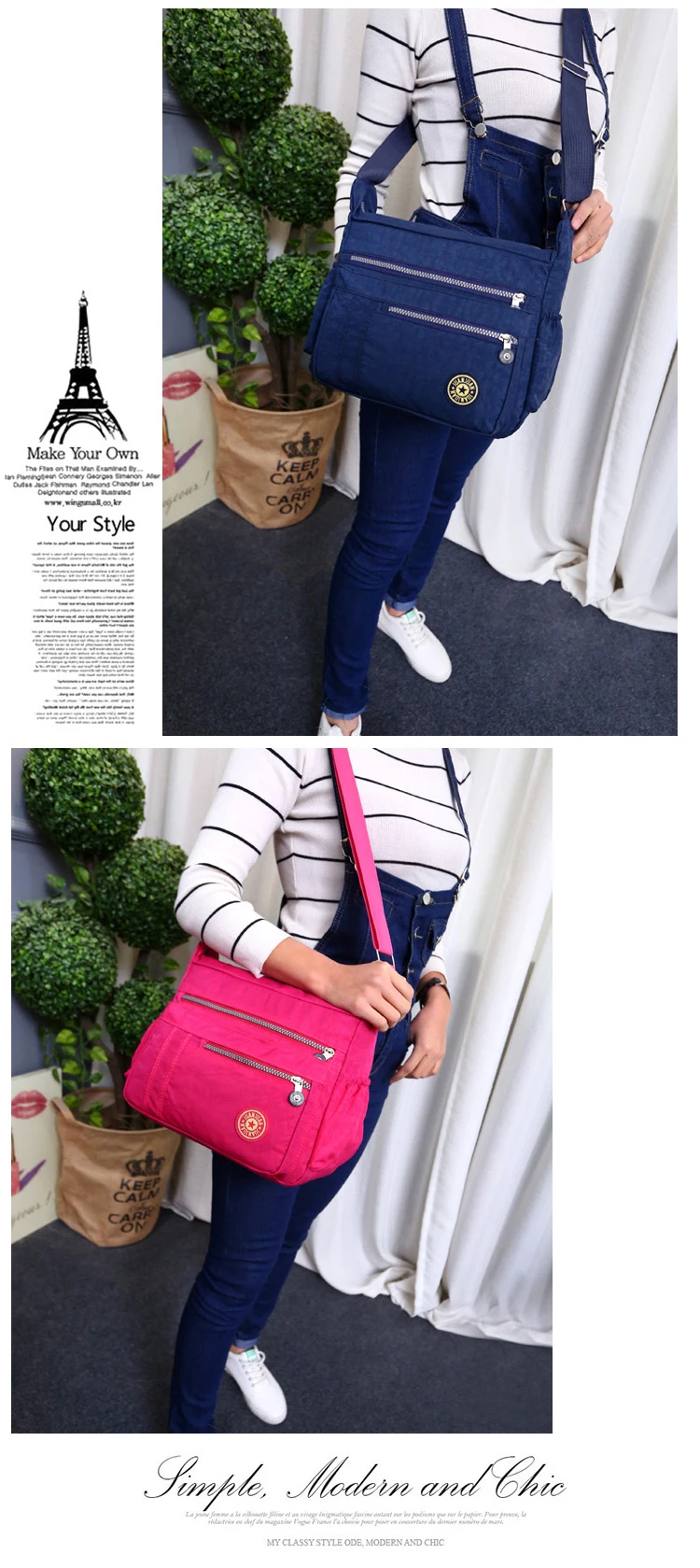 Borsa A Tracolla Donna Leggera E Multitasche - Borsetta Casual Per Tablet, Ideale Per Quotidiano - Foto 2