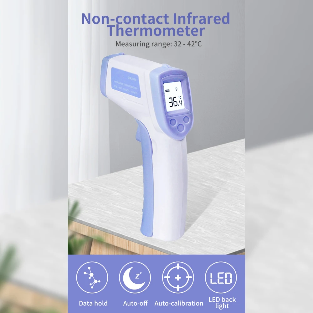 

High-Tech Intelligent Infrared Forehead Thermometers Non-Contact Digital Infrared Electronic Thermometer For Body Forehead