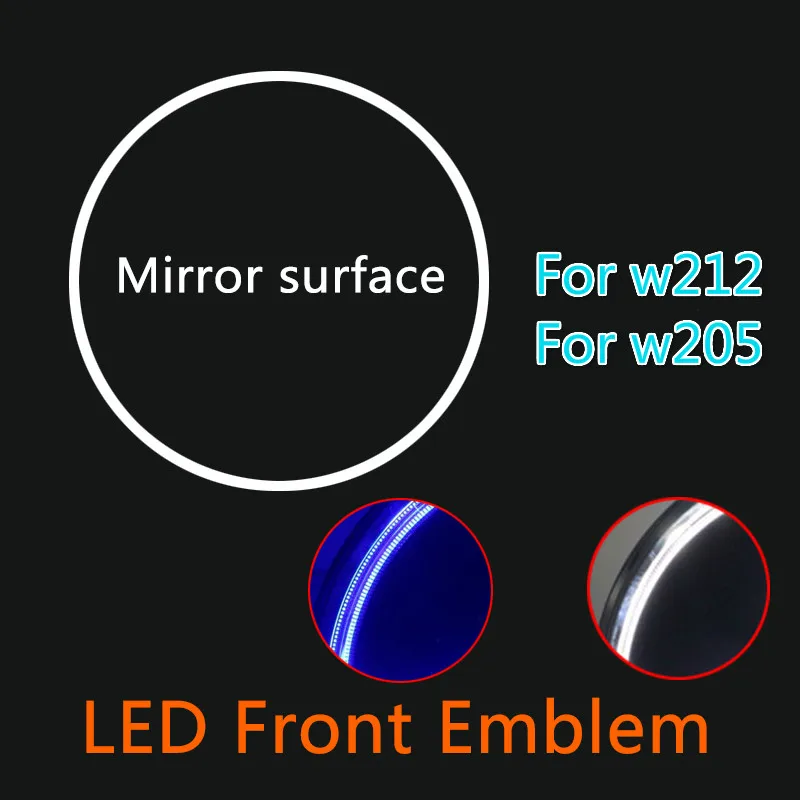 Grille Logo Light LED for Mercedes Benz Front c W205 E W212 Emblem Badge Grill Mirror Accessories Blue White | Автомобили и
