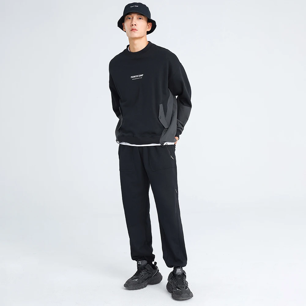 Pioneer Camp New Loose Fit Sweatpants Men Adjustable Bottom Fashion Sweat Pants Male XZS123196