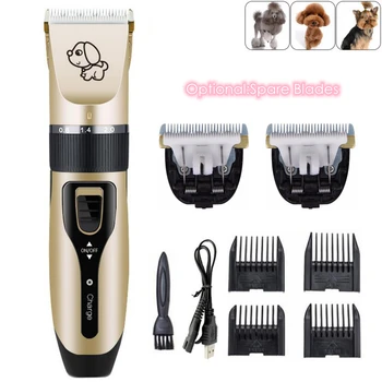 

Electrical Dog Hair Trimmer Pet Trimmer Haircut Machine Rechargeable Low-noise Cat Clipper kit Pet Hair Remover Grooming Cutter
