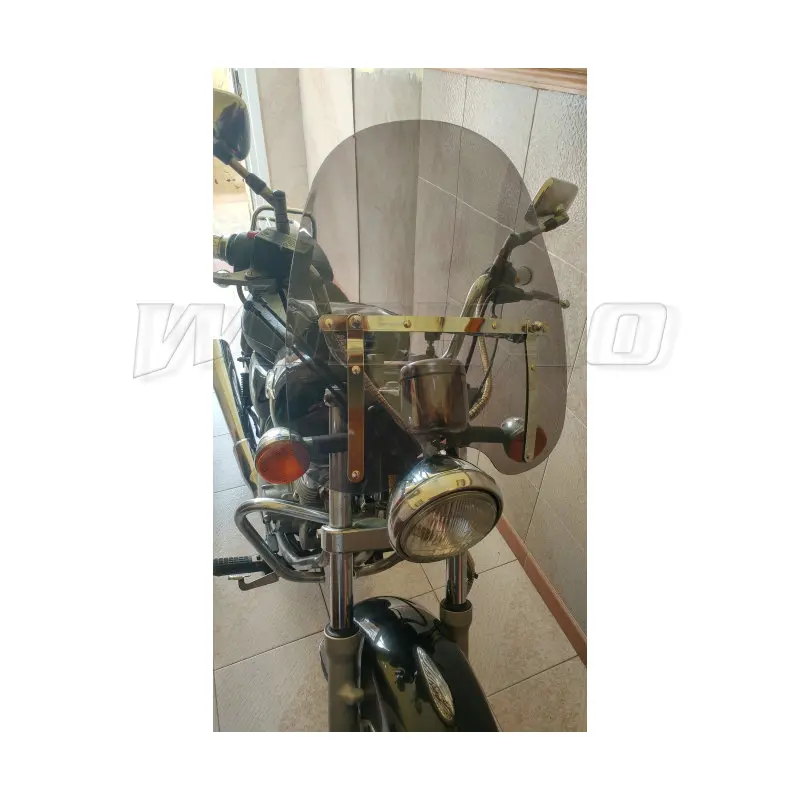 Ветровое стекло экран для 2005- Yamaha Stryker 1300 XVS1300 Roadliner Stratoliner 1900 XV1900 7/" 1" Руль Фиксированный экран - Цвет: 19in 25-28mm Gray