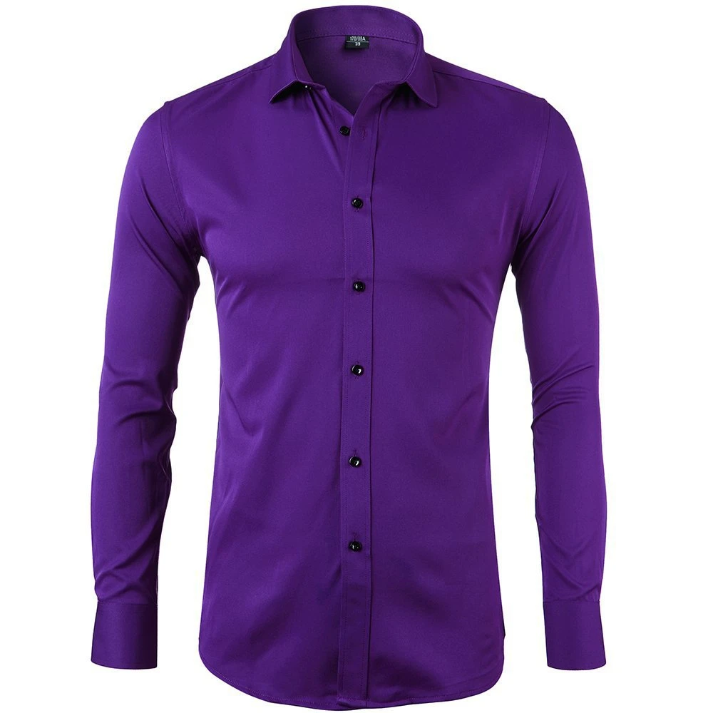 purple shirt mens slim fit