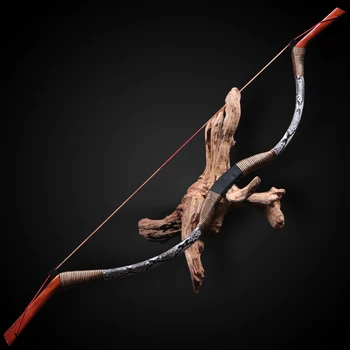 

30-50lbs Outdoor Archery Hunting and Shooting Bow and Arrow Wood and Glass Fiber Laminated Mongolia Horse Bow Snakeskin bow