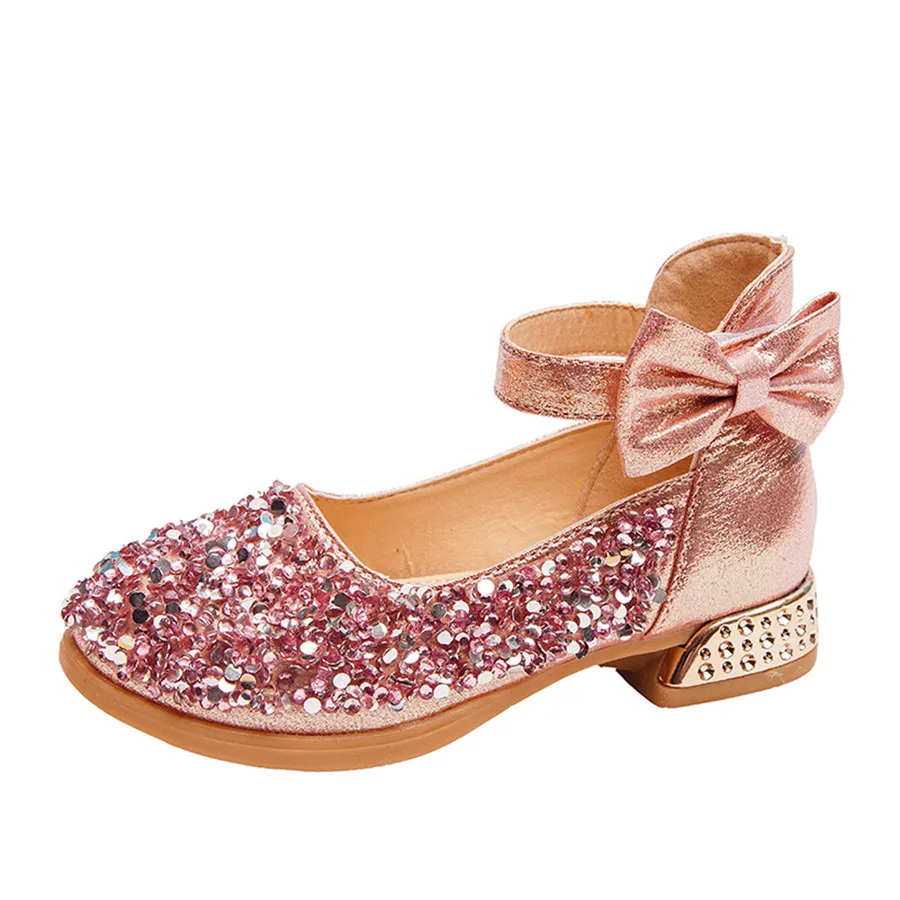 Girls shoes baby autumn and winter child baby girl bow princess shoes small shoes beads princess shoes children's shoes 35A12 (14)