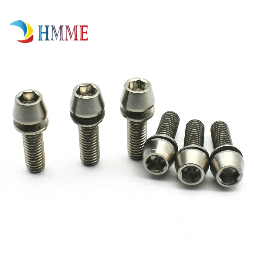 Titanium bolts M6x16 18 20 Brake Allen head cone washer Gold color  (20)