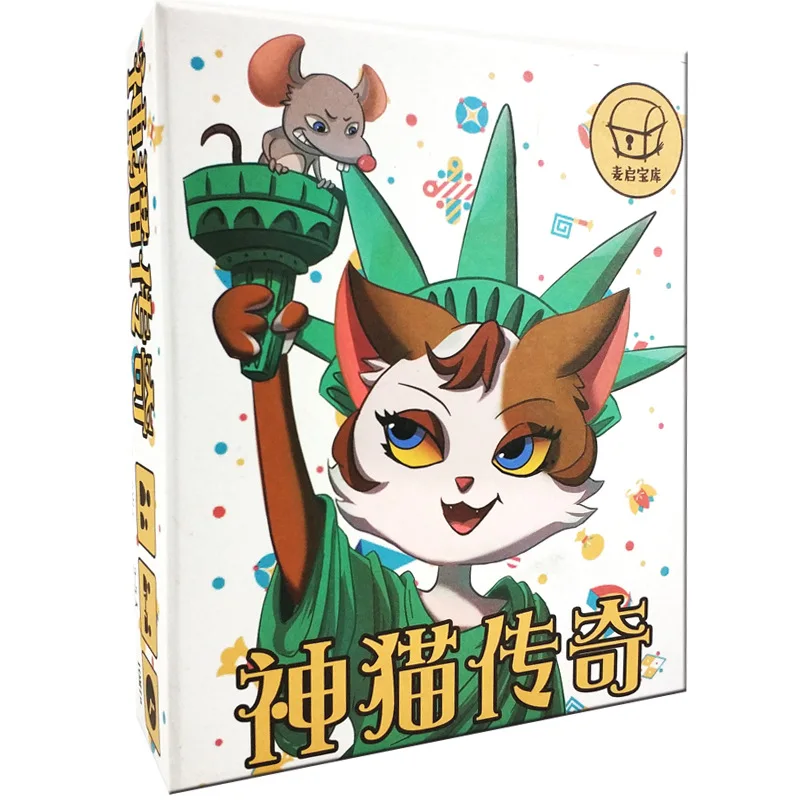 Board game with English Instructions for the legend of cats funny kittens Card Games for Family/Party Game as Gift