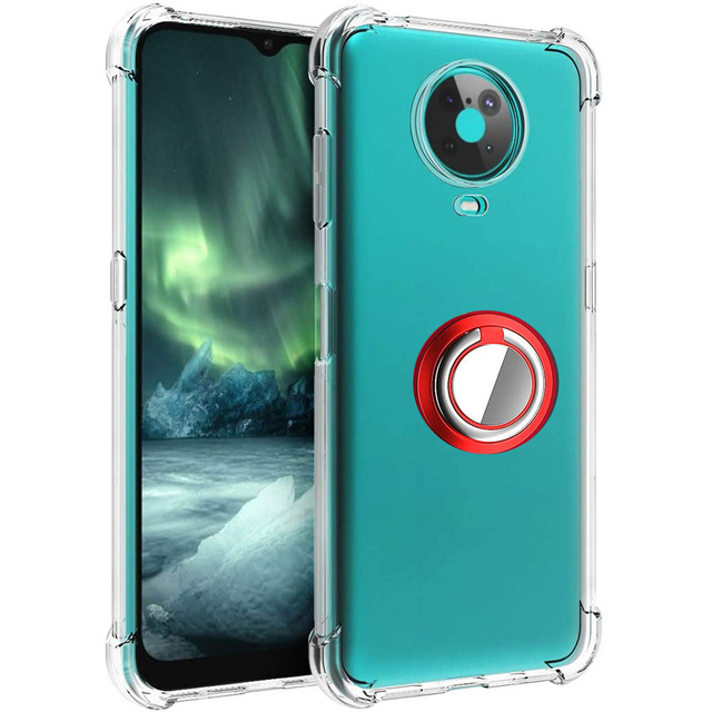 Nokia G20 TA-1336 TA-1343 Reinforced Corners Shockproof Soft TPU Ring Case For Nokia G10 X10 X20 1.4 XR20 G21 G11 G300 G50