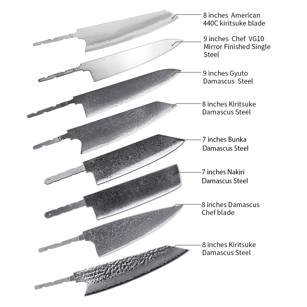 Amber Knife High Quality Kitchen Tools Blade Japanese Damascus Steel