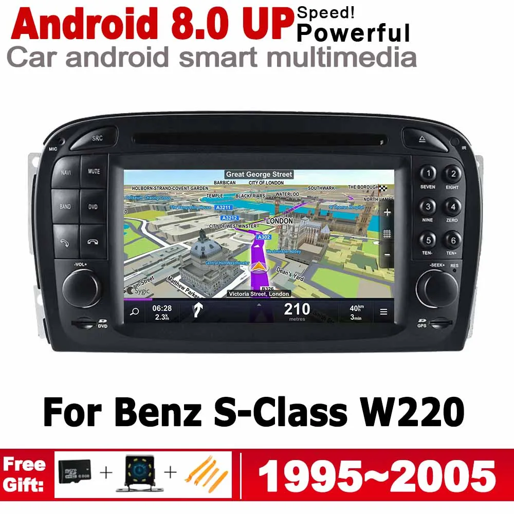 Мультимедийный плеер для Mercedes Benz S Class W220 1995 ~ 2005 NTG HD DSP Android 8 0 up автомобильный DVD GPS