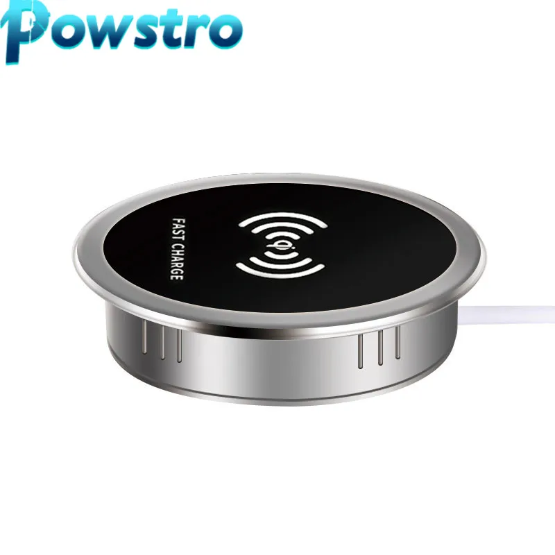 10W QI Wireless Charger Desktop Bedside Table Furniture Desk Bar Mount For Samsung IPhone Smart Phone Fast Charging QI Universal