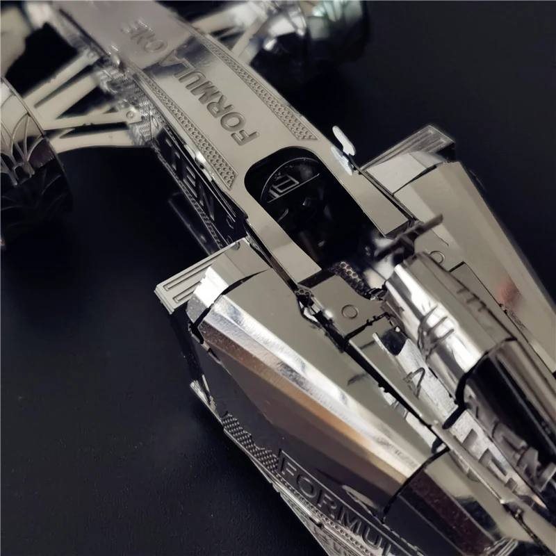 Фото Модель ММЗ NANYUAN, металлическая сборная 3d-модель гоночного автомобиля F1, модель лазерной резки «сделай сам», головоломка, игрушка для детей и взрослых, подарок №2