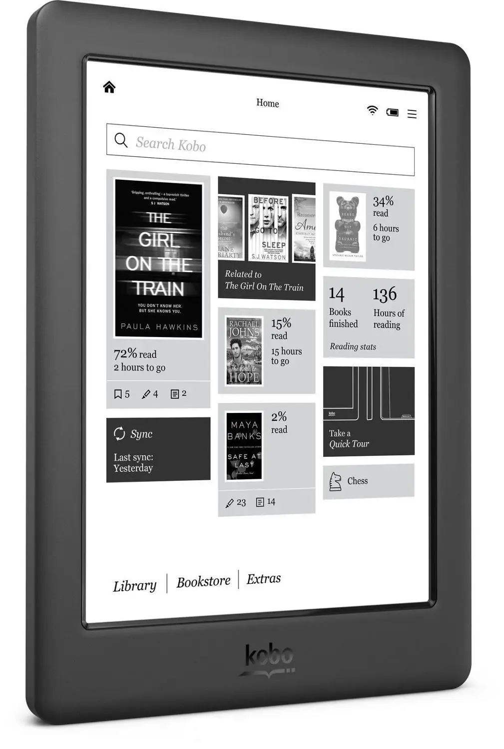 6 inch KoBo glo HD ereader e-ink E-book reader 4G