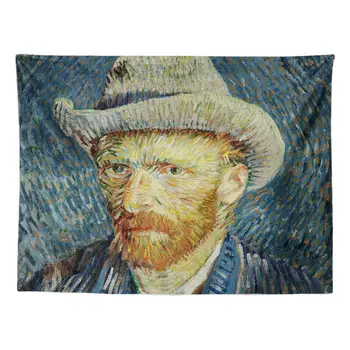 

Van Gogh Painting Tapestry Shout Printed Beach Blanket Starry Sky Home Wall Decoration Wall Hanging for Living Room