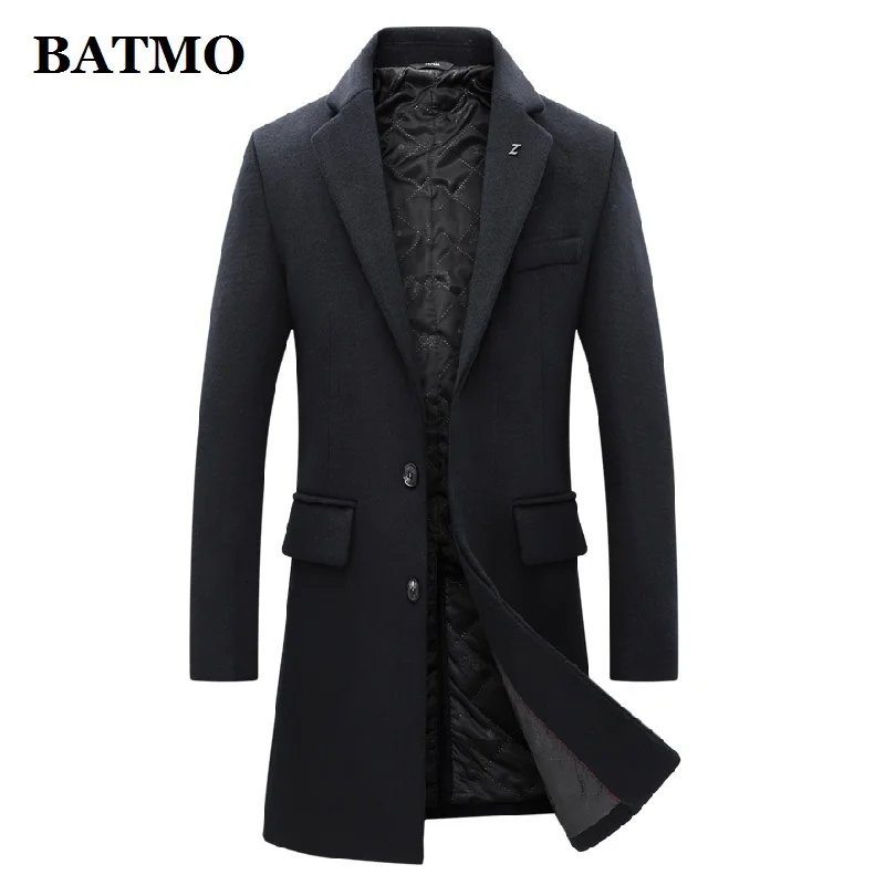 BATMO/Новое поступление, зимний высококачественный шерстяной Тренч для мужчин, мужские шерстяные повседневные куртки, большие размеры 1721