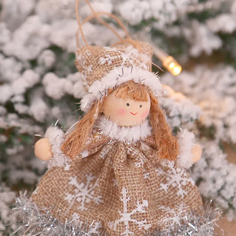 Год последний Рождественский Ангел-девочка куклы орнамент с рождественской елкой Noel Deco Рождественское украшение для дома Navidad детский подарок