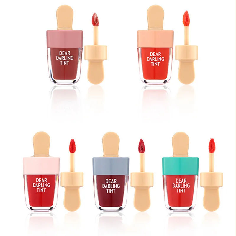 5 Colors Ice Cream Fruit Lip Glaze Waterproof Liquid Lip Gloss Makeup Moisturizing Non-stick Cup Lipstick 5 Colors Ice Cream Fruit Lip Glaze Waterproof Liquid Lip Gloss Makeup Moisturizing Non-stick Cup Lipstick