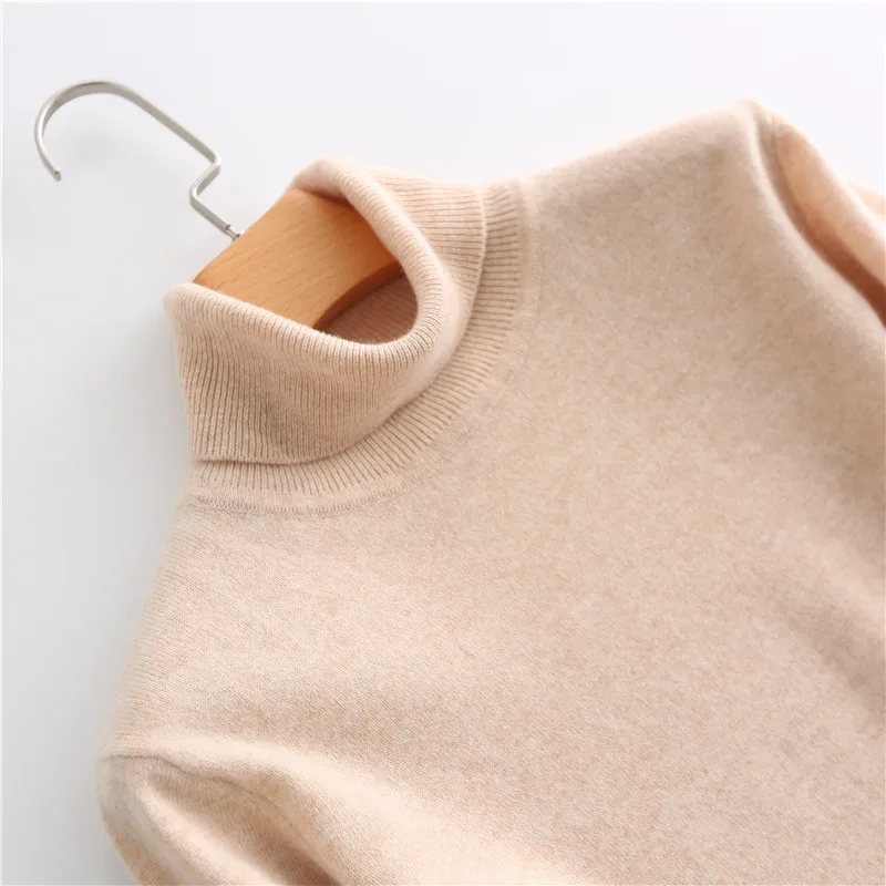 Women Tops Turtleneck Pullover 100% Pure Merino Wool Knitting Sweaters 2020 Winter Autumn New Fashion Standard Clothes Female | Женская