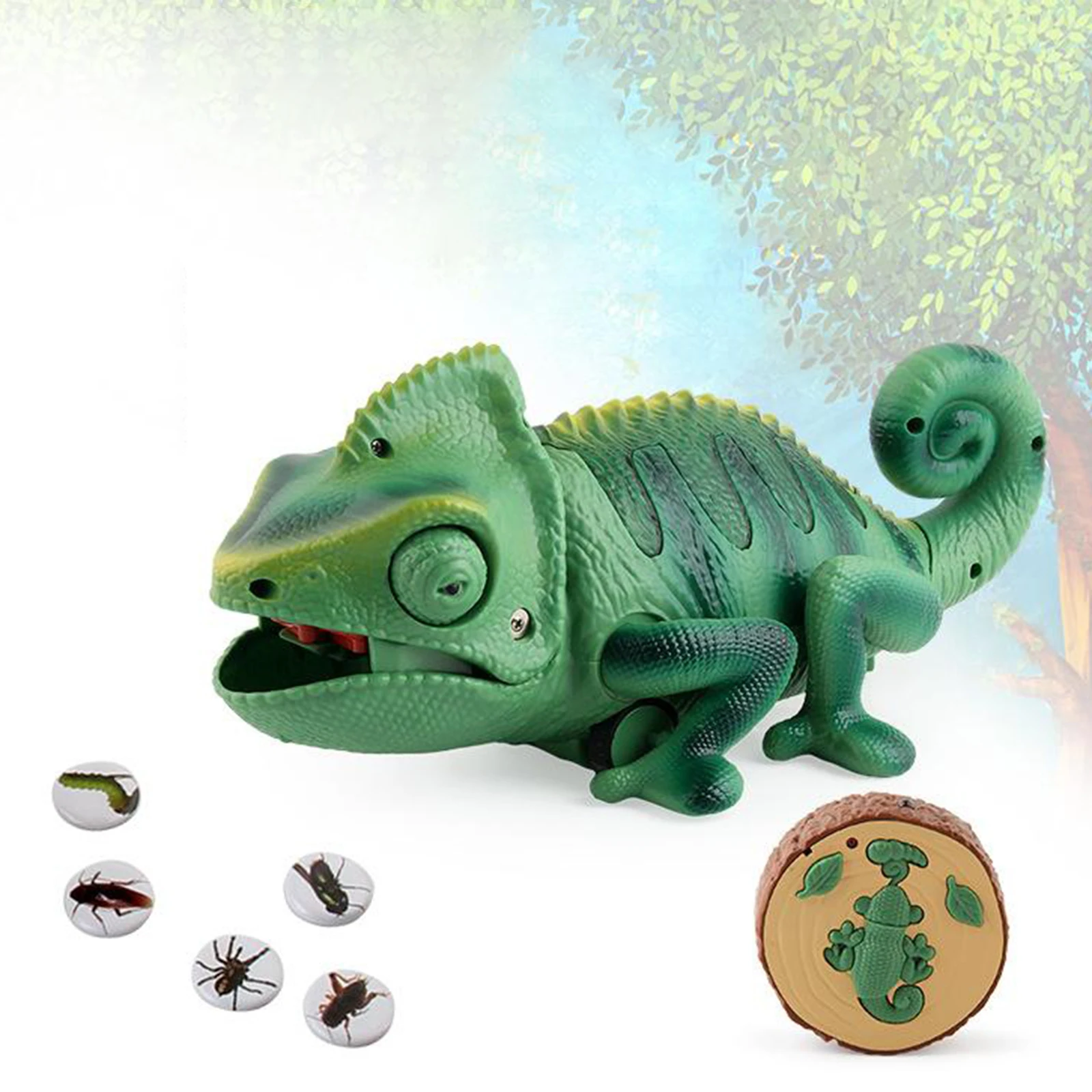 XIAOKEKE Remote Control Chameleon Toy Realistic Animal Infrared Remote  Control Chameleon Fake Electric Chameleon Toy Electric Toy Party Supplies  Party Supplies Halloween Prank Children Gifts : : Toys & Games