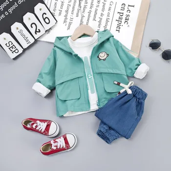 

Baby suit Boy's autumn clothes baby clothes Western style baby outfits three-piece cotton set