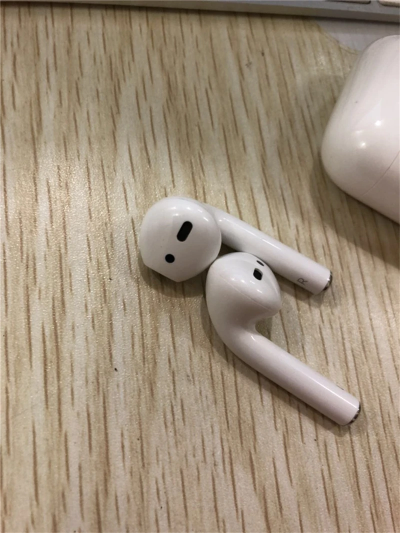 Используется оригинальные Apple AirPods 1st беспроводные наушники Оригинальные Bluetooth наушники для iPhone Xs Max XR 7 8 Plus iPad MacBook