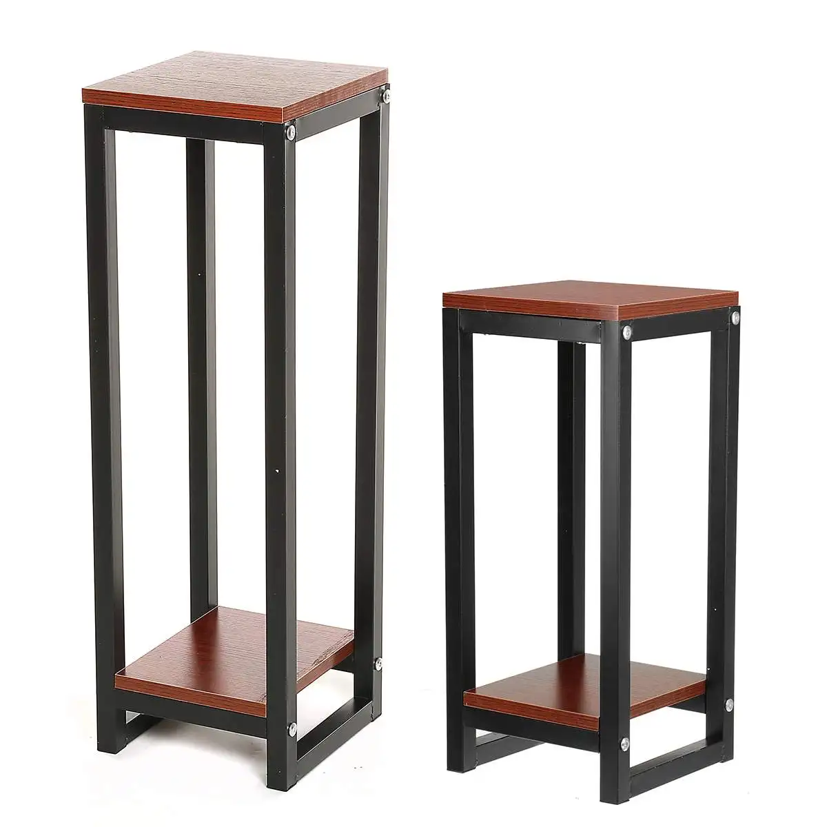 

Nordic Solid Wood & Metal Frame Flower Rack Plant Stand Flower Stand Floor Corner Pot Rack Shelf Yard Garden Patio Balcony