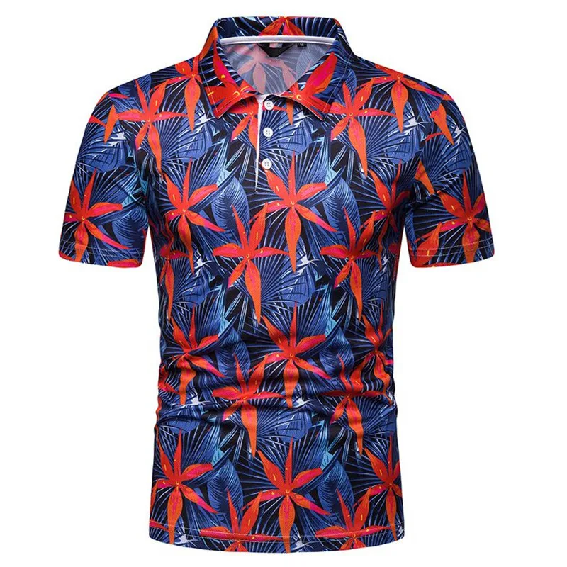 

2019 Polo Casual Stand Collar Male Polo Shirt Mens Printed POLO Shirts Cotton Short Sleeve Camisas m-xxl New Brand Polos