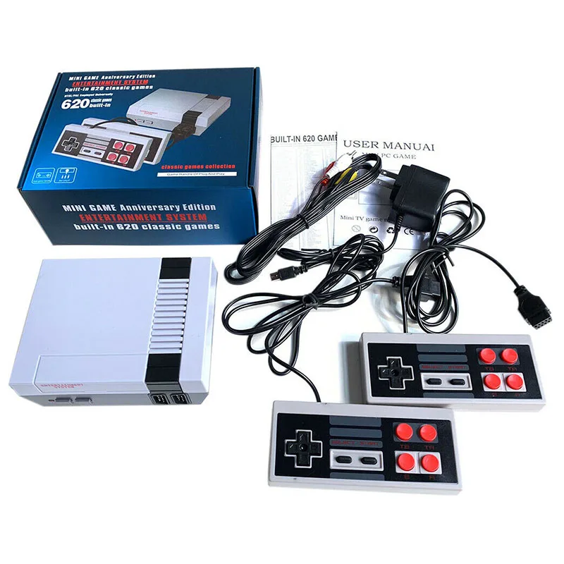 Tiptop 620 игры американские ключи игровая консоль видео игровая консоль двойной геймпад AV выход Встроенный в ретро классические игры развлечения NES - Цвет: Four keys