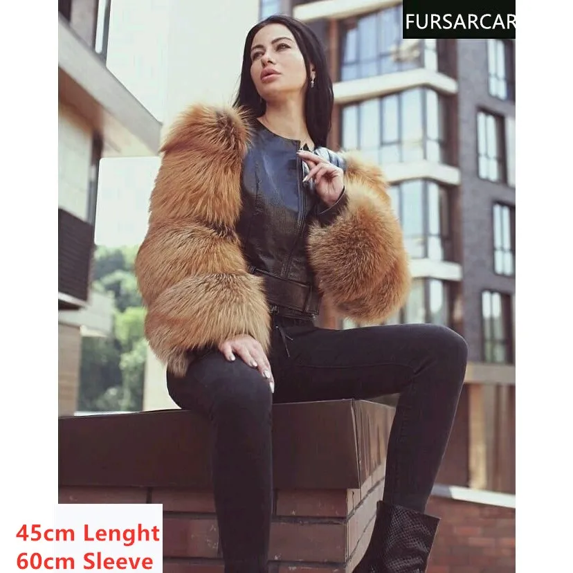 FURSARCAR 2020 NEW Winter Genuine Leather Jacket