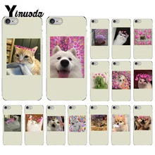 Yinuoda очень милый кот собака мультфильм розовый в форме сердца YOU& ME мягкий чехол для телефона iPhone 8 7 6S Plus 5 5S SE XR X XS MAX 10
