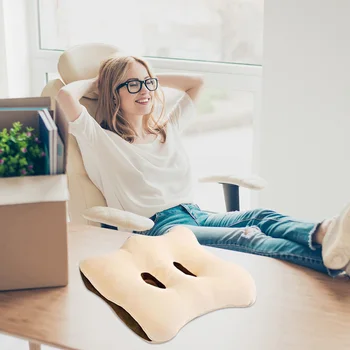 

Double-hole Wave Breathable Slow Rebound Seat Cushion Beautiful Butt Latex Seat Cushion Memory Foam Coccyx Pillow